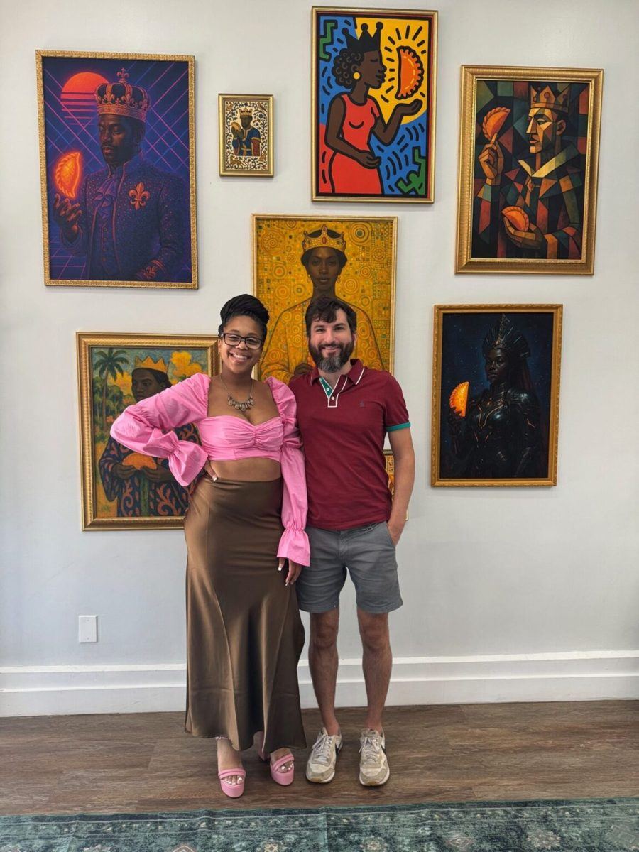 Courtney and her business partner Andrew Fields inside Courts Empanadas
